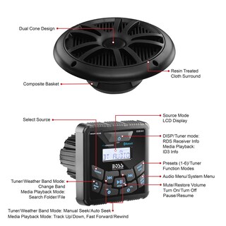 Foto 3 | Altavoz Estéreo Con Indicador Náutico Boss Audio Mckgb450b.6 De 6.5 Pulgadas - Venta Internacional.