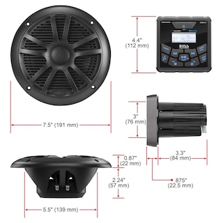 Foto 5 | Altavoz Estéreo Con Indicador Náutico Boss Audio Mckgb450b.6 De 6.5 Pulgadas - Venta Internacional.