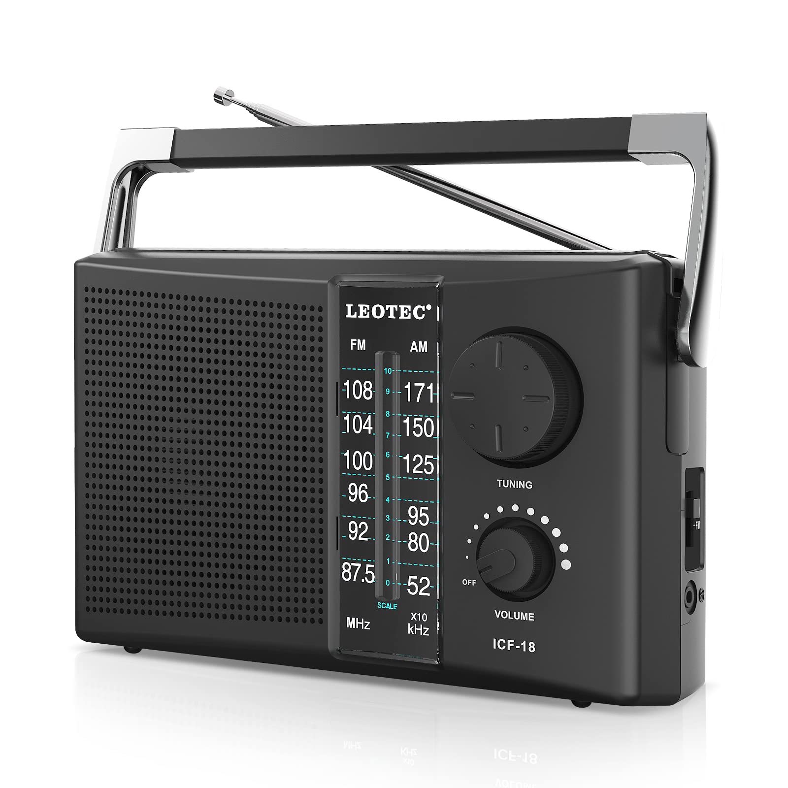 Foto 2 pulgar | Radio Am Fm Portátil Leotec Con Mejor Recepción Negra - Venta Internacional.