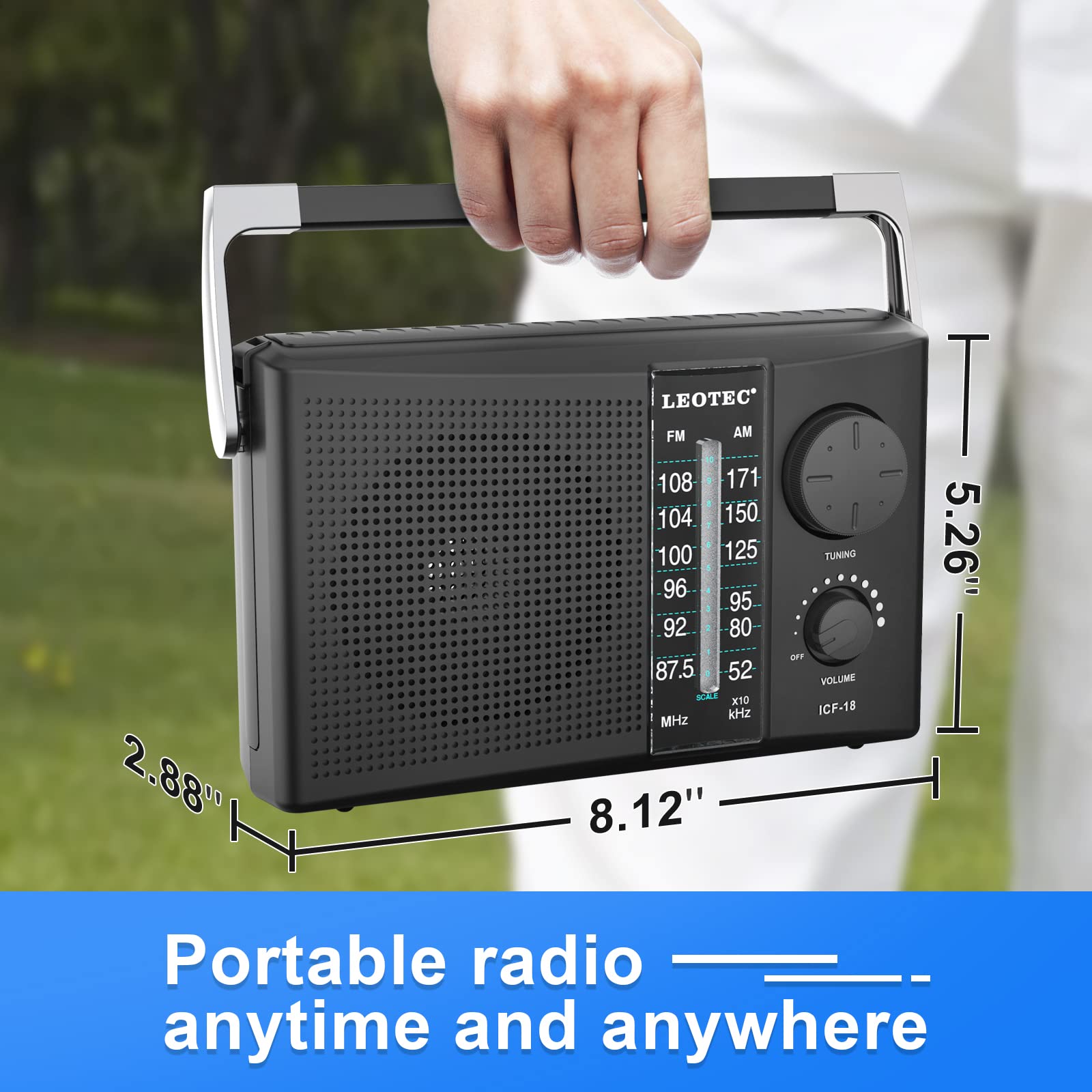 Foto 7 pulgar | Radio Am Fm Portátil Leotec Con Mejor Recepción Negra - Venta Internacional.