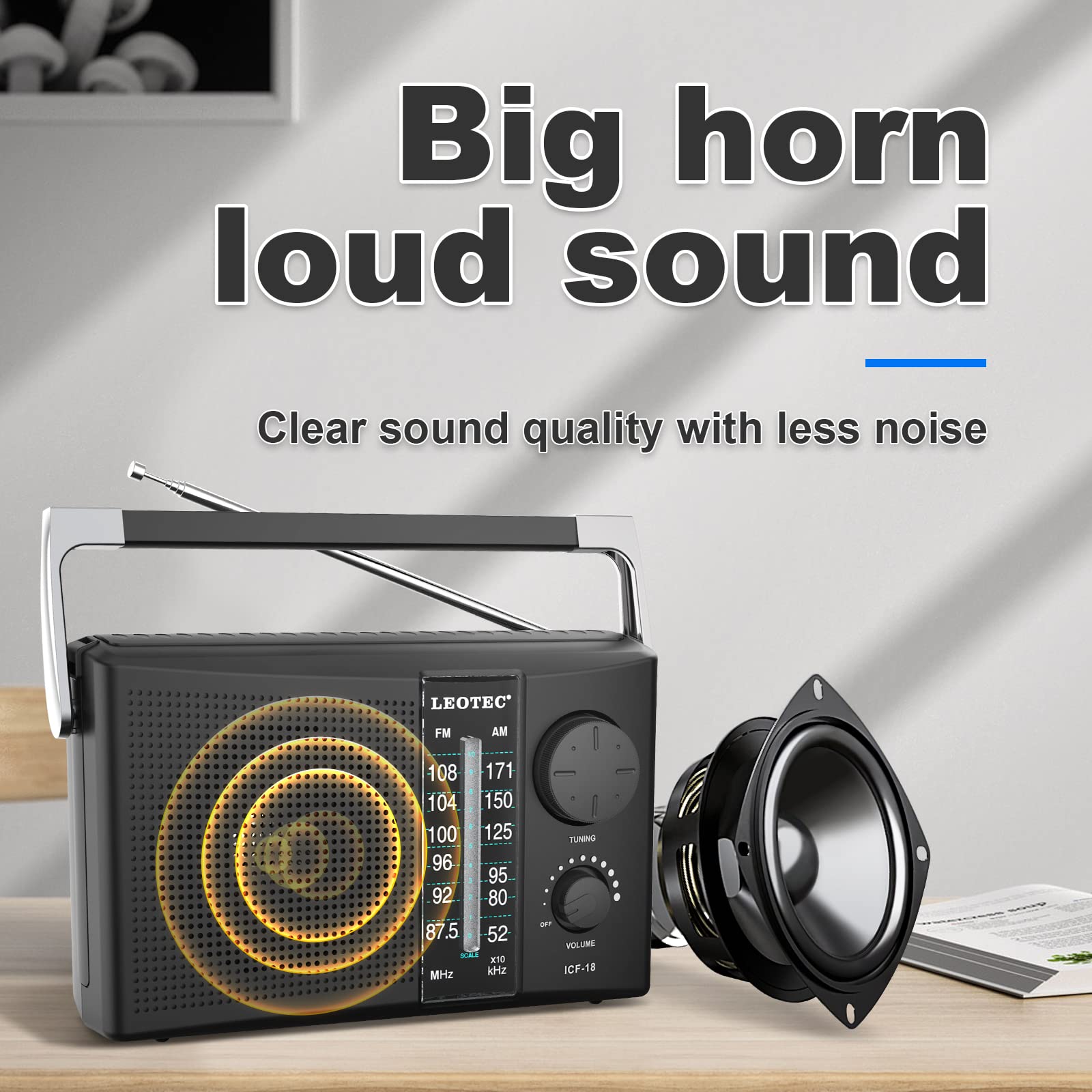 Foto 7 | Radio Am Fm Portátil Leotec Con Mejor Recepción Negra - Venta Internacional.