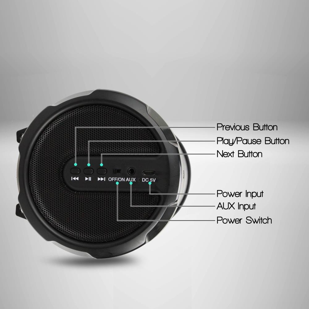 Foto 6 pulgar | Altavoz Portátil Pyle Boombox Bluetooth Recargable Negro - Venta Internacional.