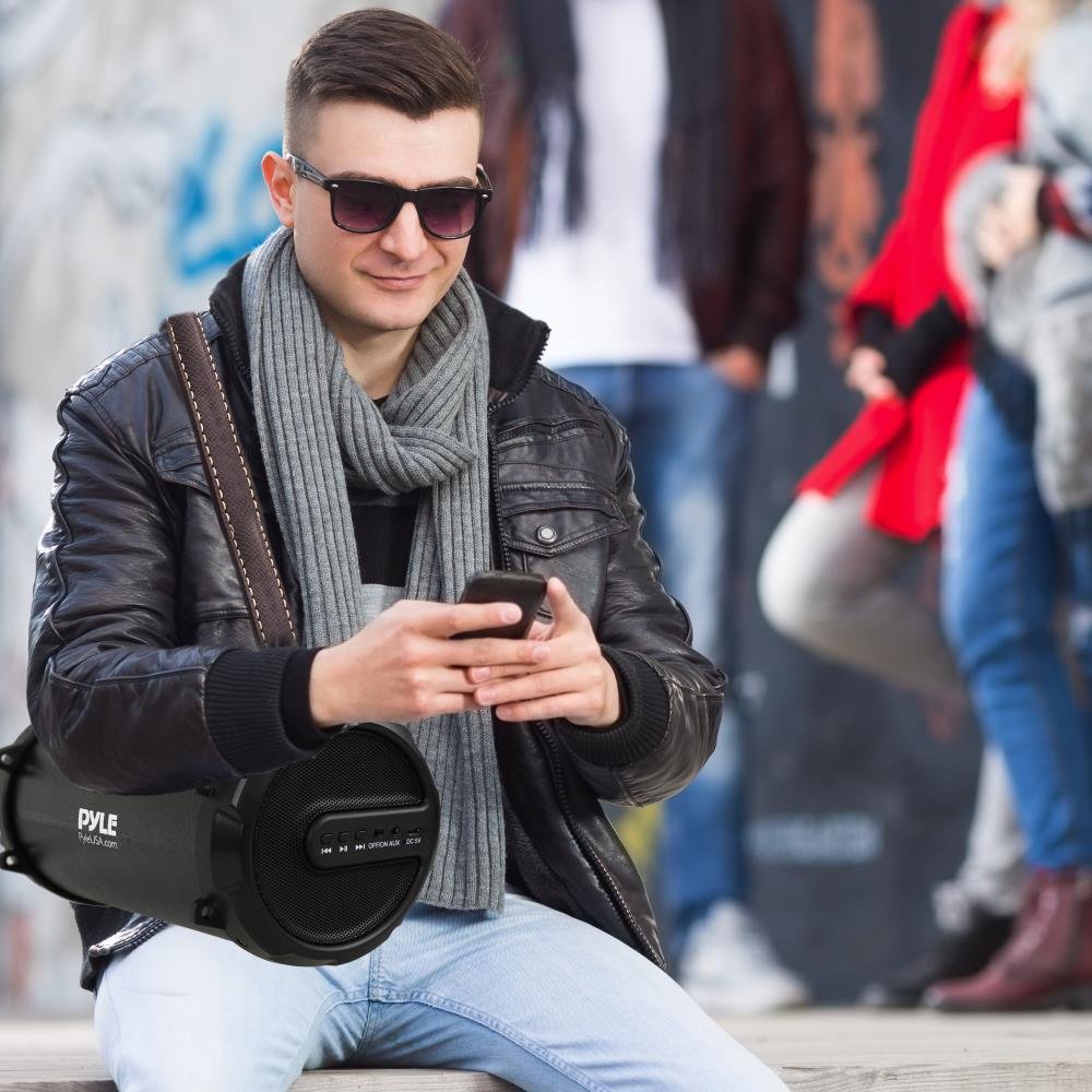 Foto 7 | Altavoz Portátil Pyle Boombox Bluetooth Recargable Negro - Venta Internacional.