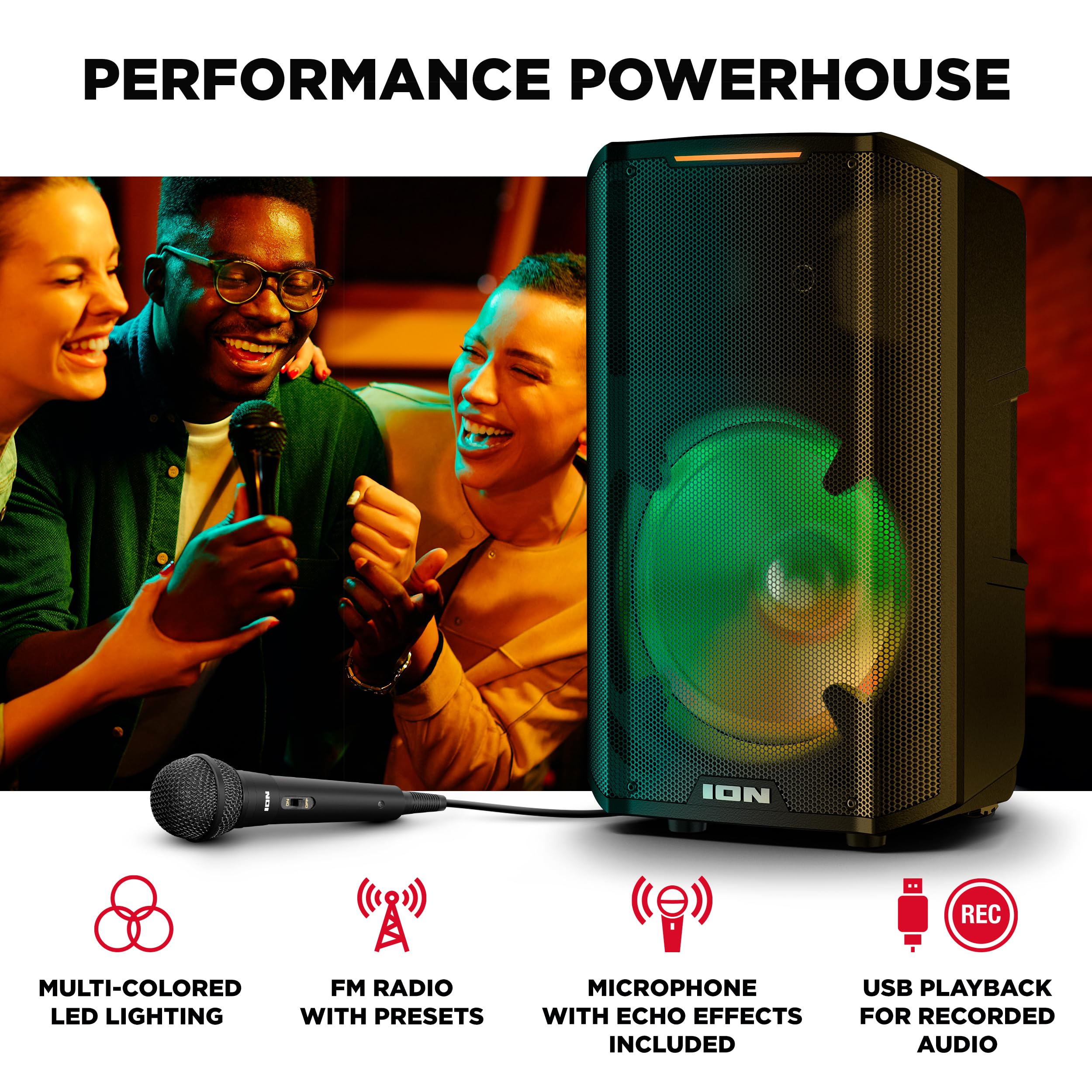 Foto 4 pulgar | Altavoz Bluetooth Ion Audio Trouper 300 Con Batería Recargable - Venta Internacional.