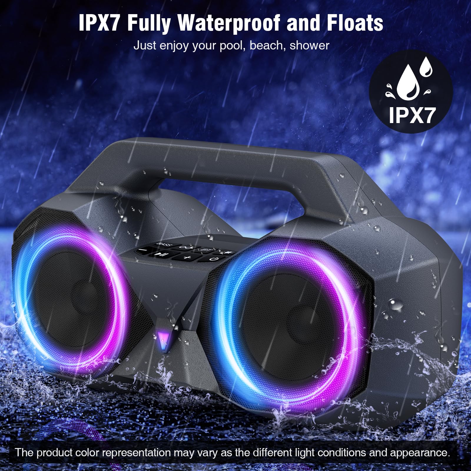 Foto 5 pulgar | Altavoz Bluetooth Kmag Portátil Ipx7 Impermeable 80w Estéreo - Venta Internacional.