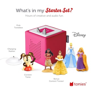 Foto 5 | Set De Inicio De Reproductor De Audio Toniebox Con Cinderella, Belle Y Moana - Venta Internacional.
