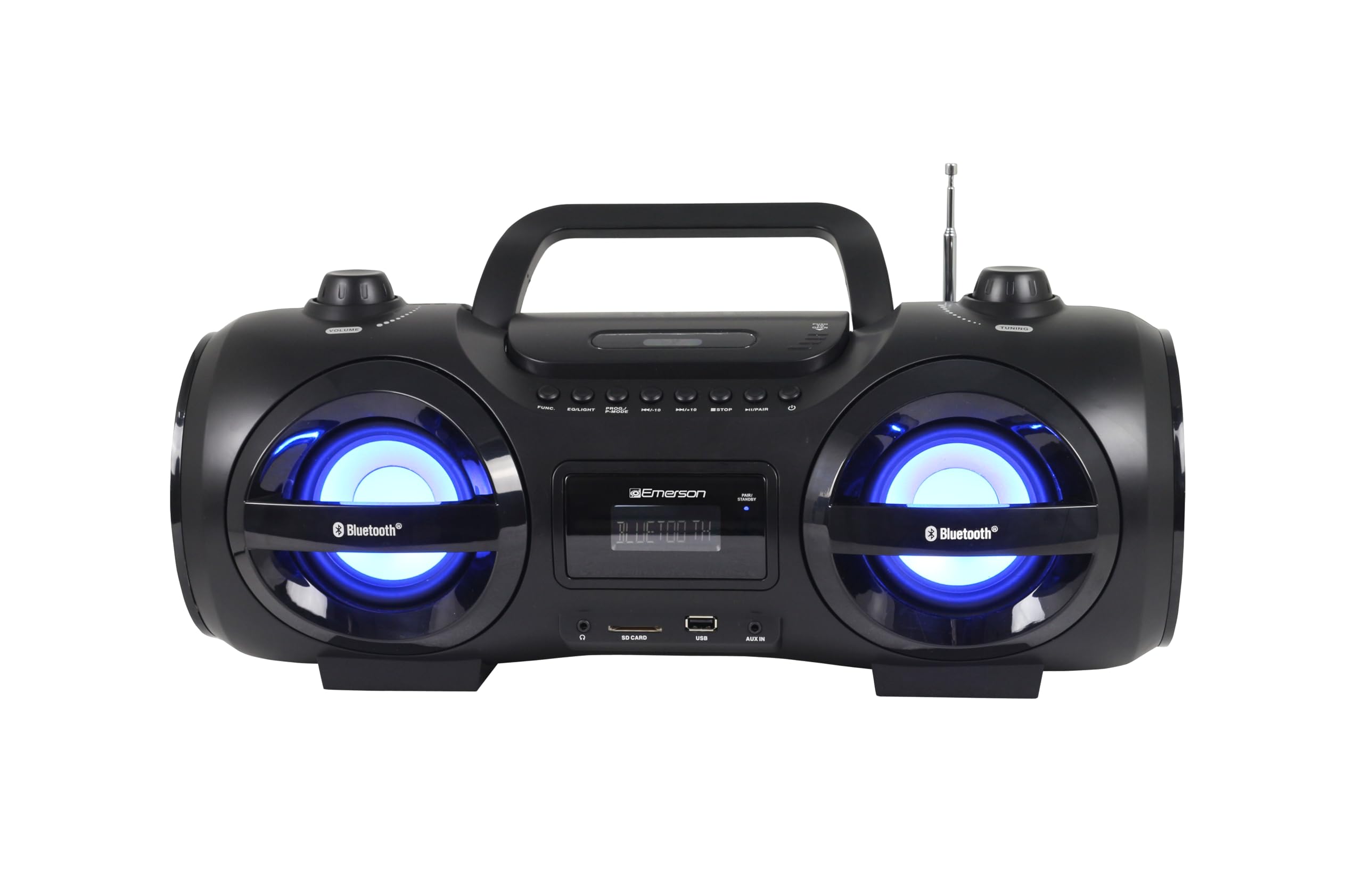 Foto 2 pulgar | Reproductor De Cd Portátil Boombox Emerson Epb-3005, Casete Bluetooth - Venta Internacional.