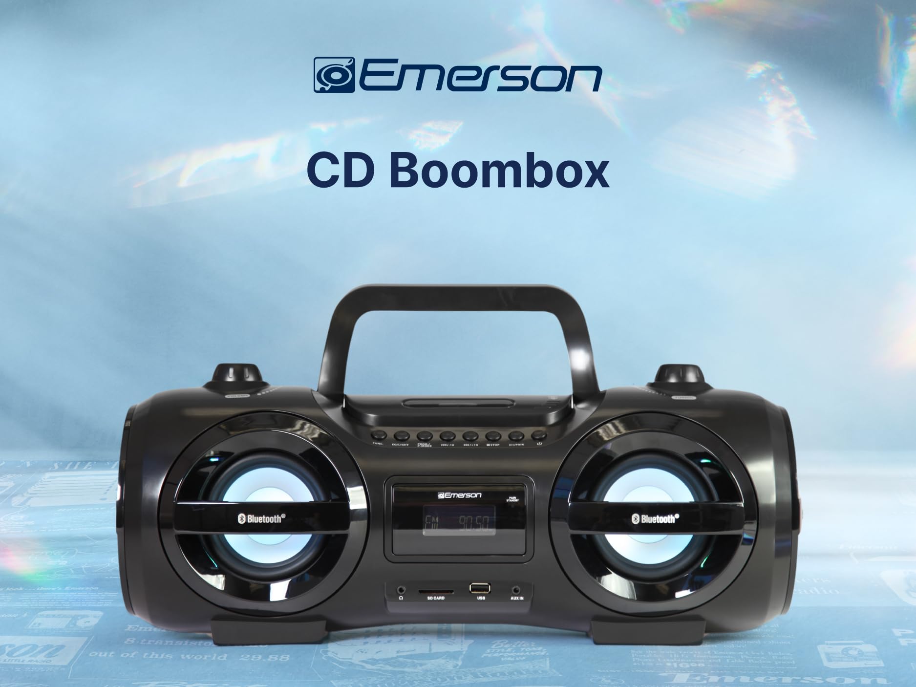 Foto 8 pulgar | Reproductor De Cd Portátil Boombox Emerson Epb-3005, Casete Bluetooth - Venta Internacional.
