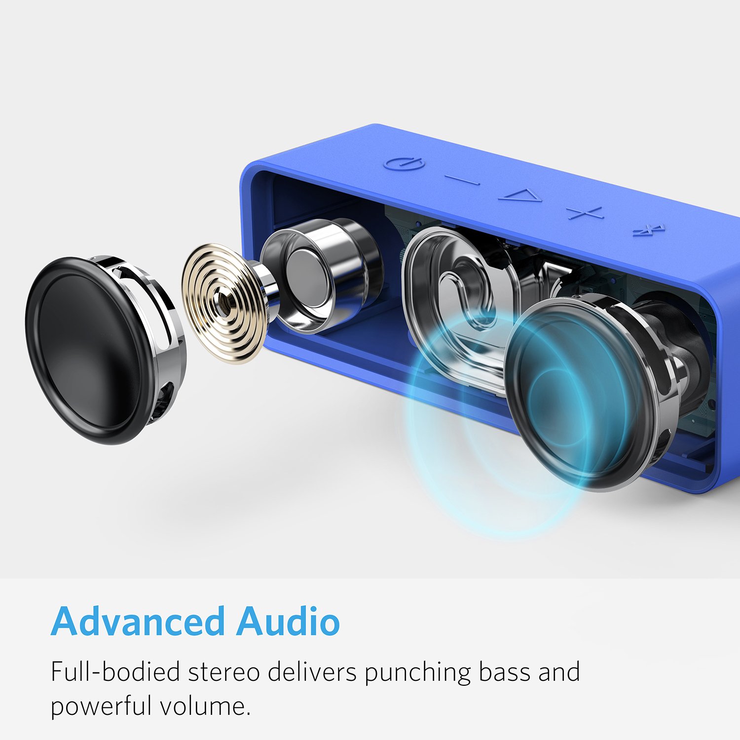 Foto 2 | Altavoz Bluetooth Anker Soundcore 24 Horas De Reproducción Azul - Venta Internacional.