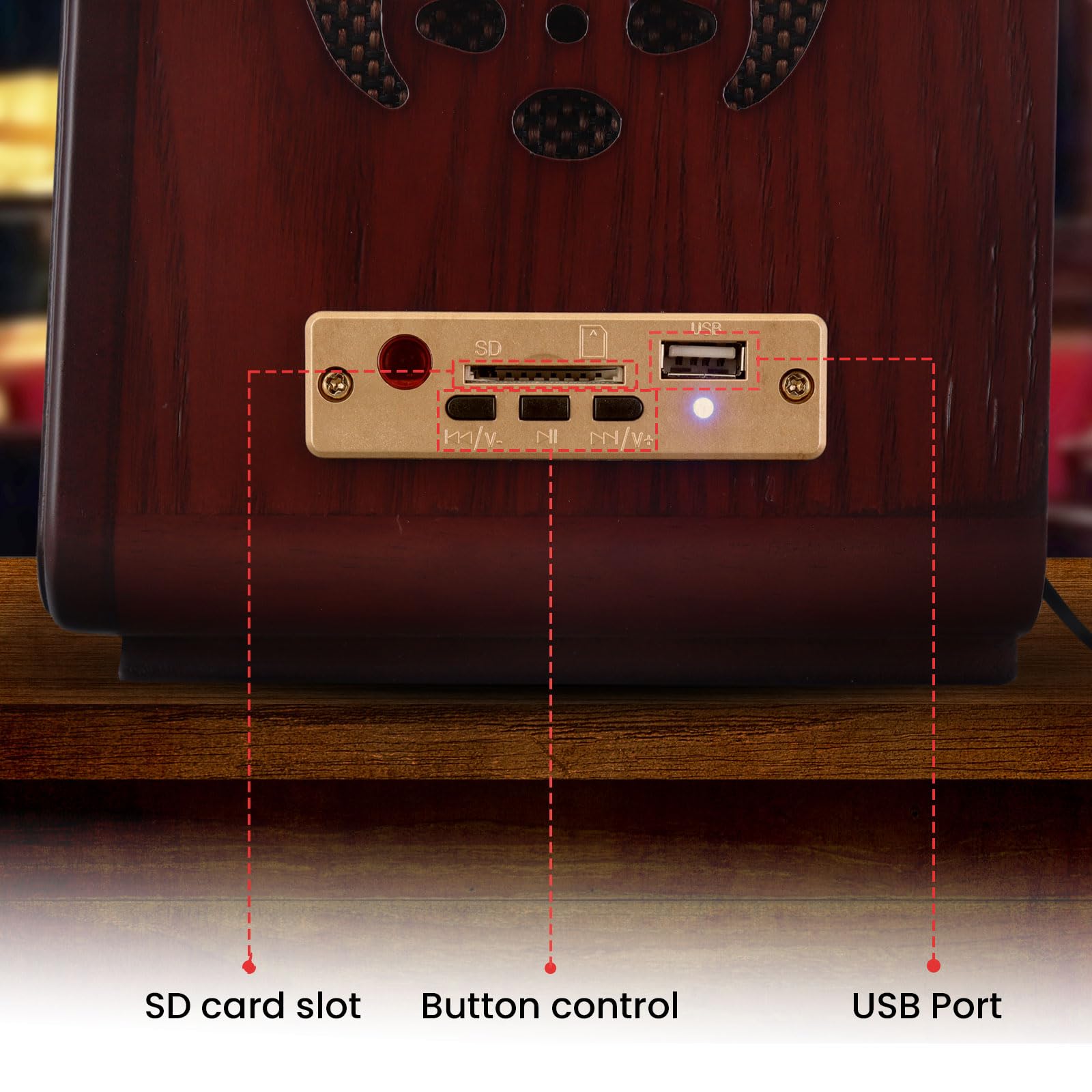 Foto 5 pulgar | Altavoz Inalámbrico Bluetooth Pyle Punp34bt - Retro - Venta Internacional.
