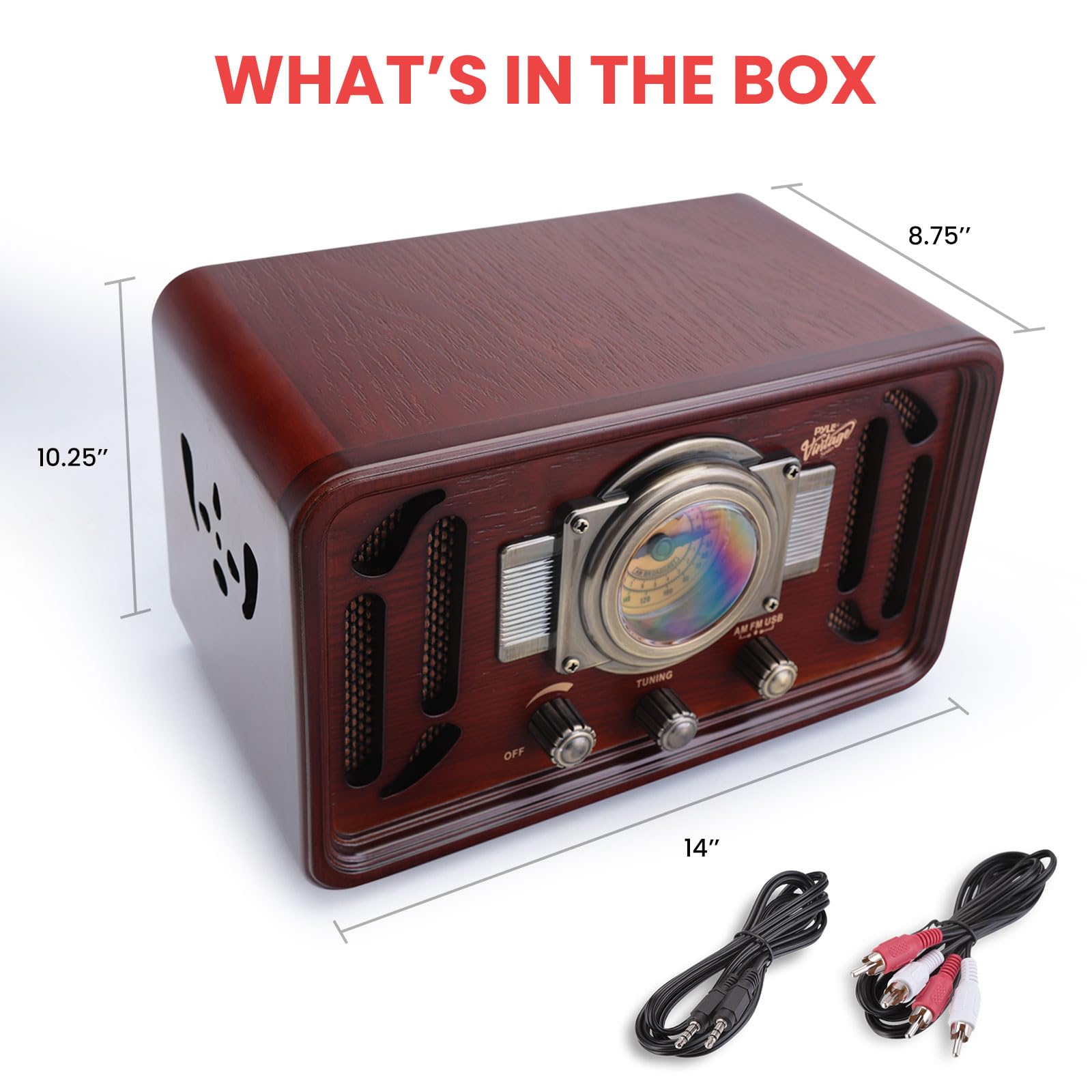 Foto 7 pulgar | Altavoz Inalámbrico Bluetooth Pyle Punp34bt - Retro - Venta Internacional.