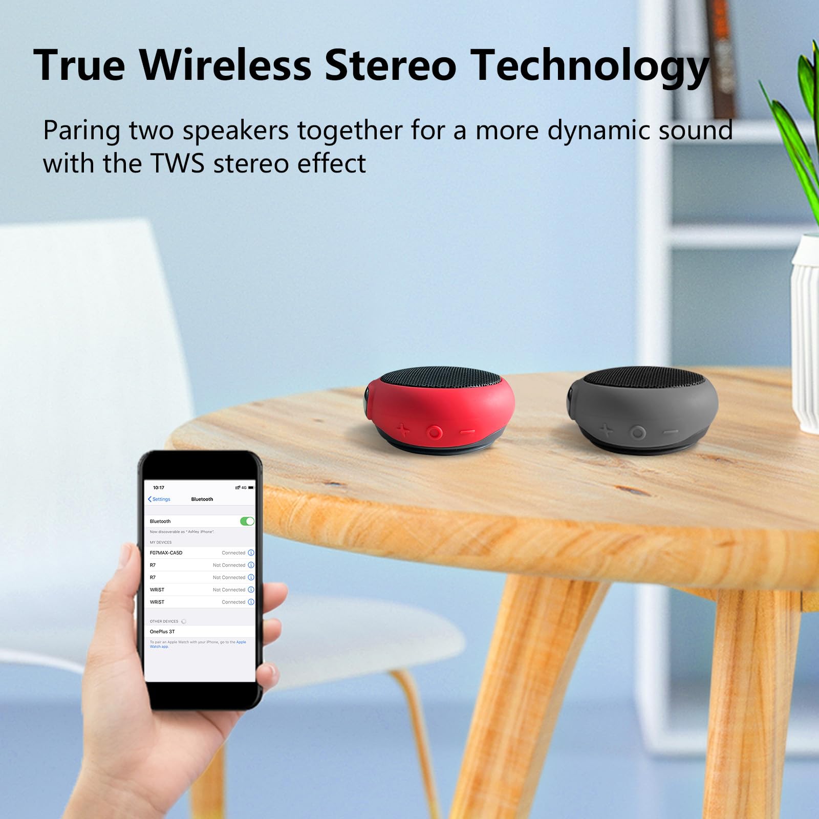 Foto 2 | Altavoz Bluetooth Portátil Ancwear Tws Impermeable Gris - Venta Internacional.