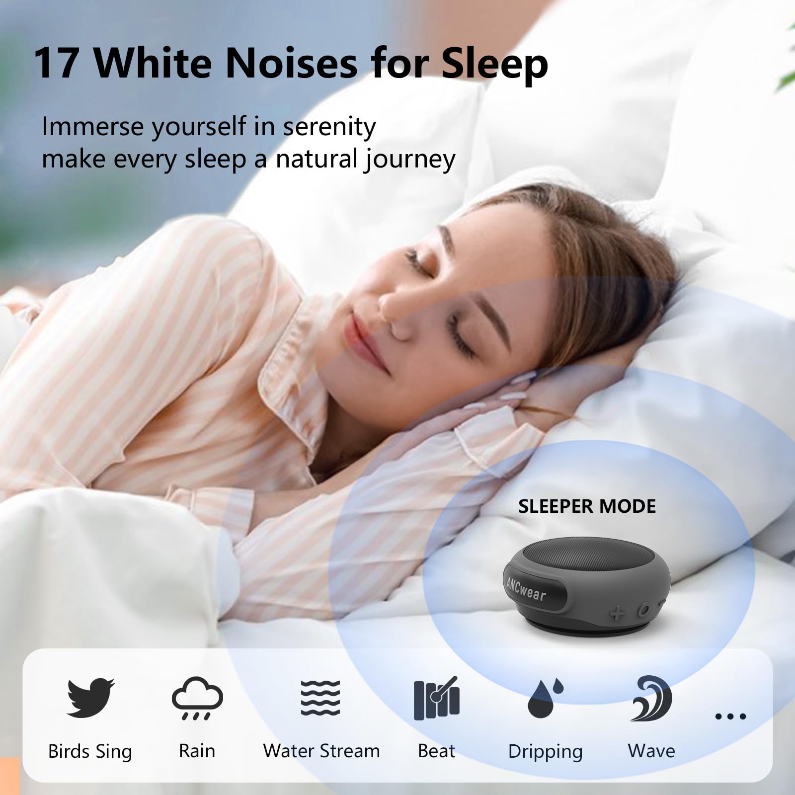 Foto 4 pulgar | Altavoz Bluetooth Portátil Ancwear Tws Impermeable Gris - Venta Internacional.