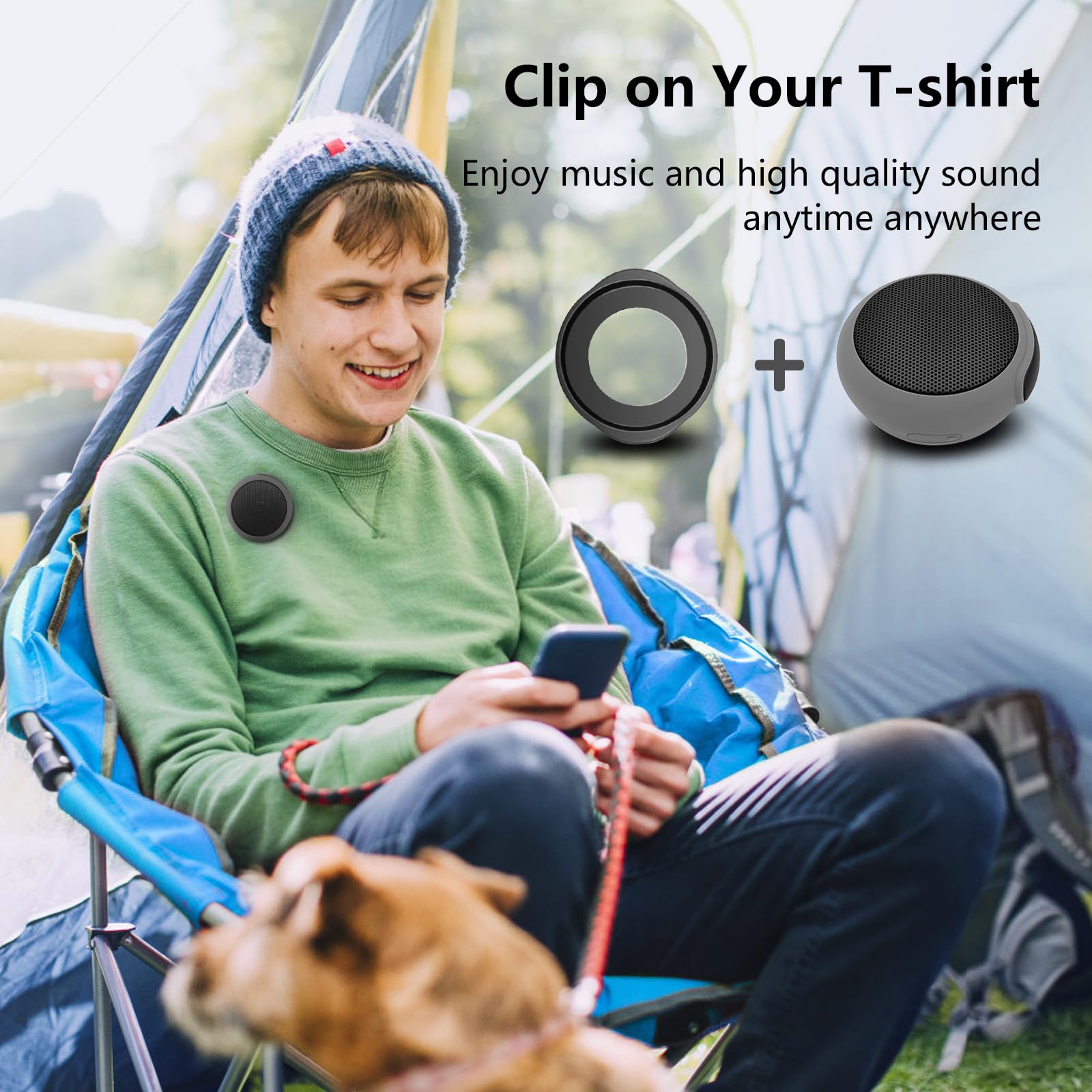 Foto 5 pulgar | Altavoz Bluetooth Portátil Ancwear Tws Impermeable Gris - Venta Internacional.