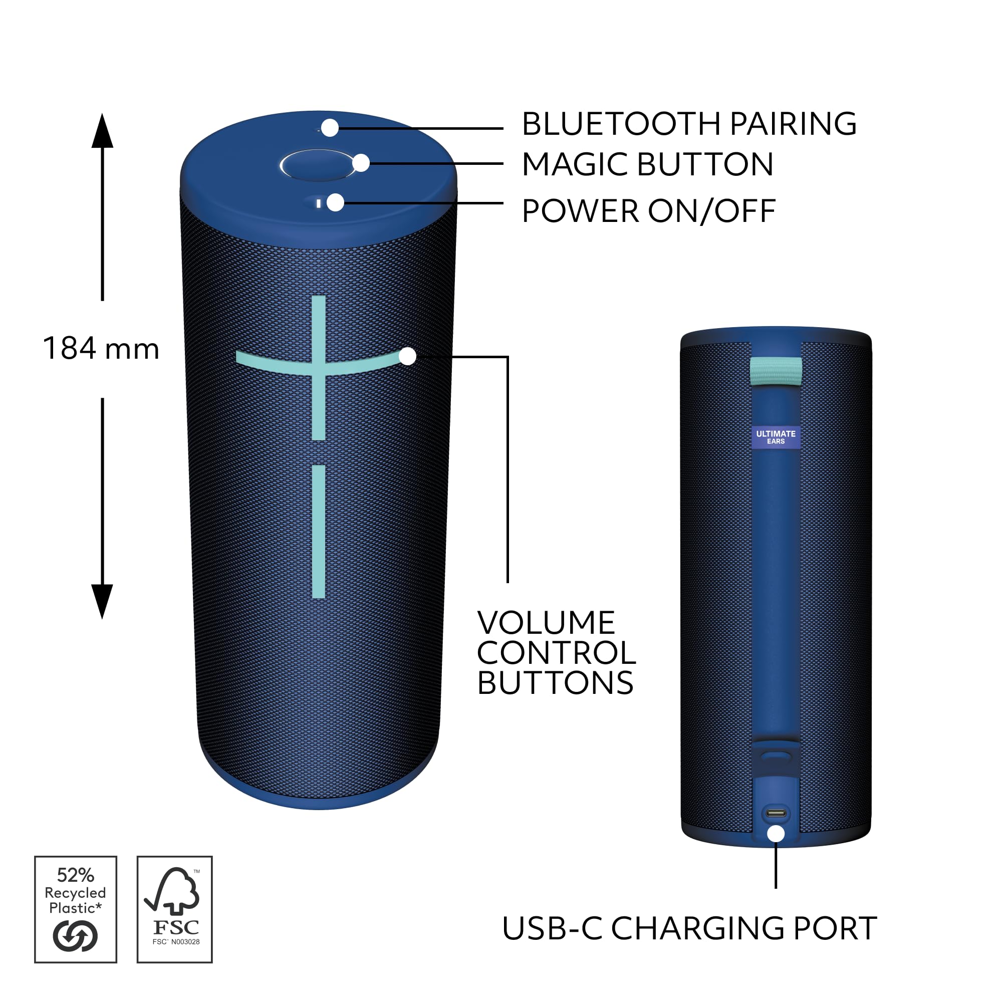 Foto 7 pulgar | Altavoz Bluetooth Ultimate Ears Boom 4 Impermeable Azul - Venta Internacional.