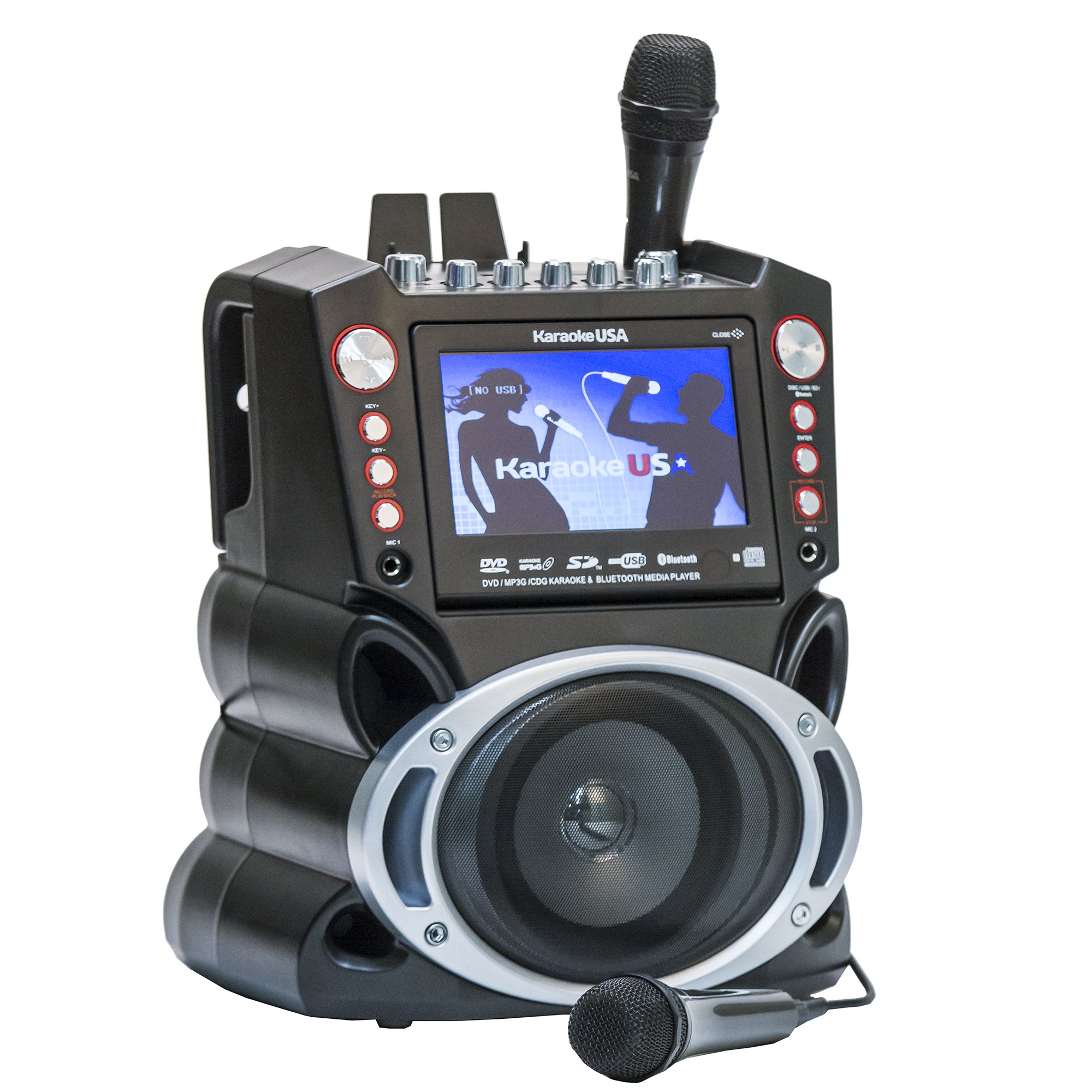 Foto 2 | Sistema De Karaoke Karaoke Usa Gf845 Con Pantalla De 7 Pulgadas Con 2 Micrófonos - Venta Internacional.