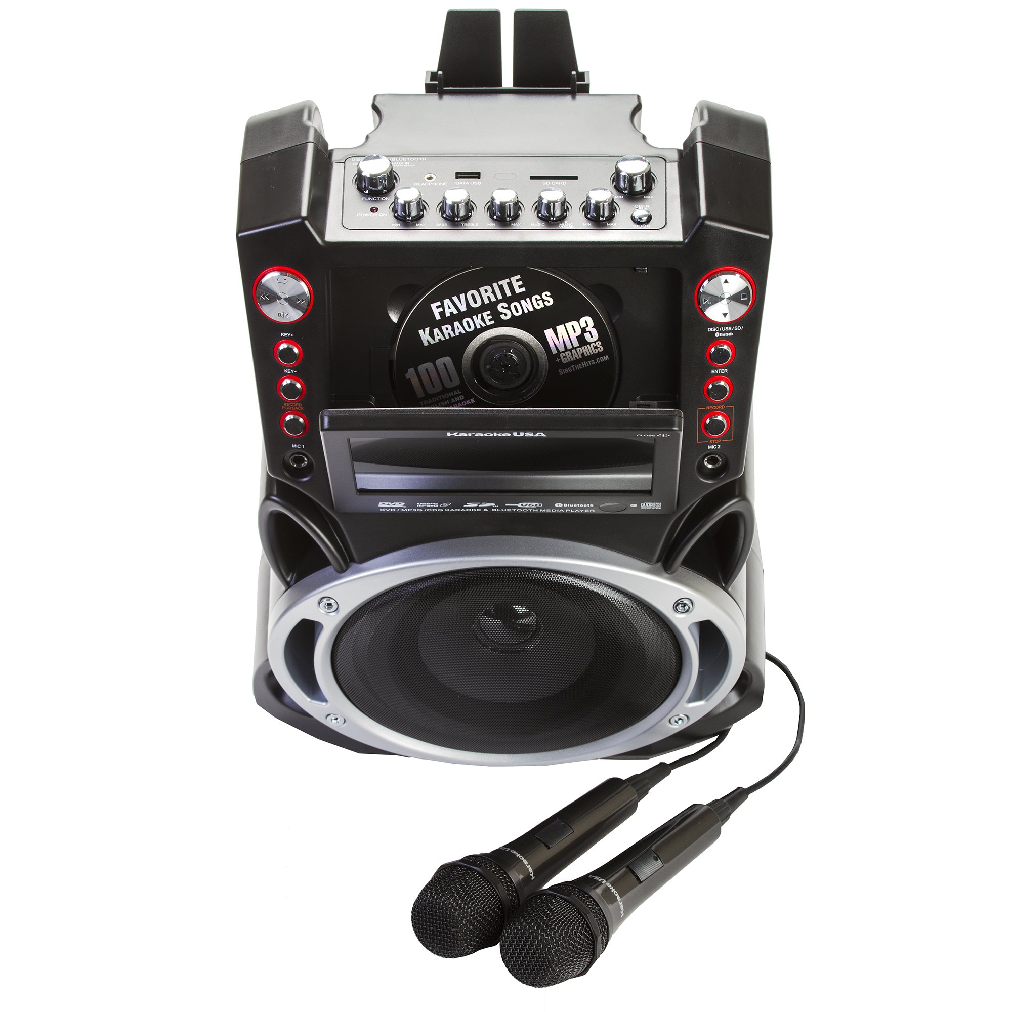 Foto 6 pulgar | Sistema De Karaoke Karaoke Usa Gf845 Con Pantalla De 7 Pulgadas Con 2 Micrófonos - Venta Internacional.