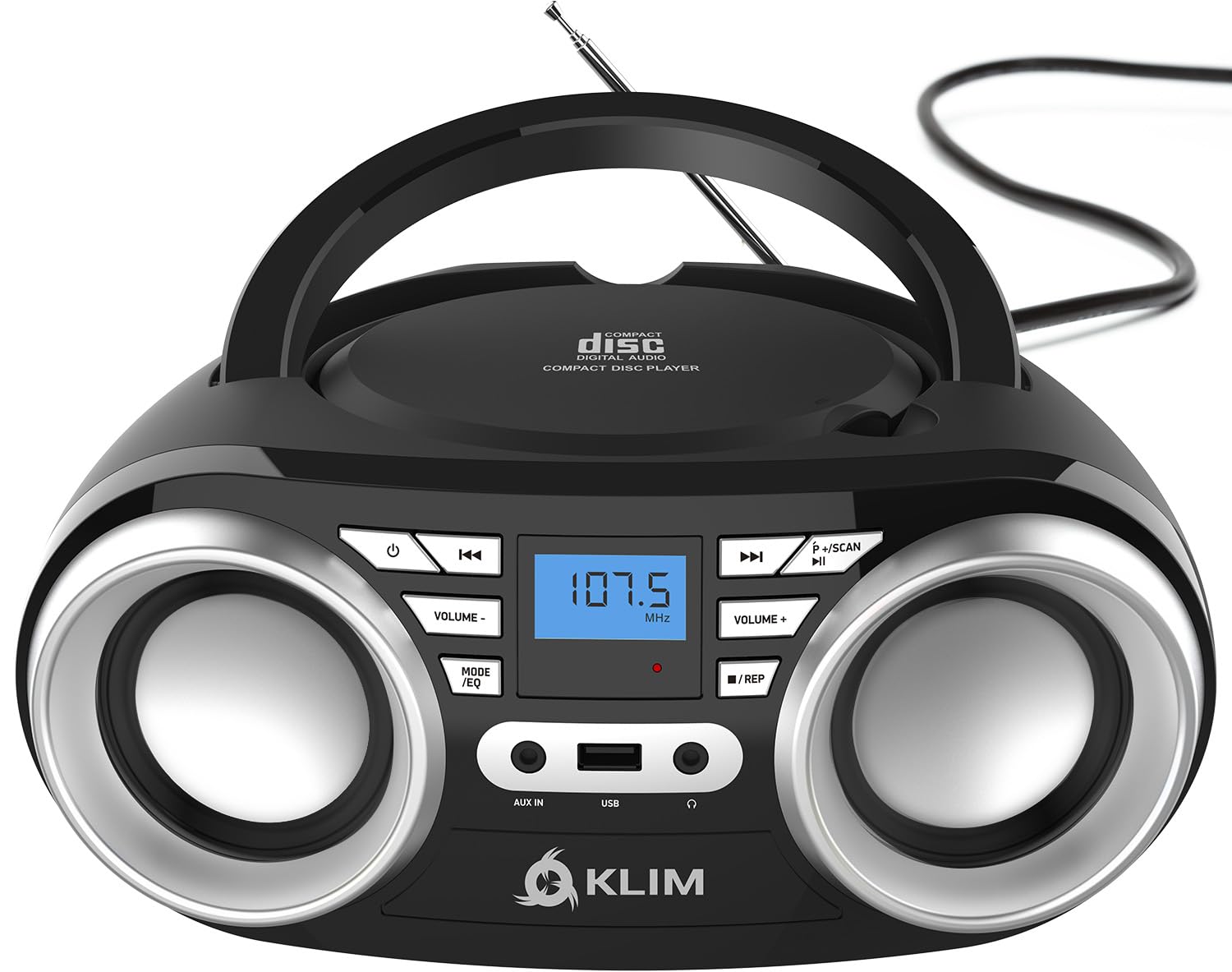 Reproductor De Cd Portátil Boombox Klim B3 Con Radio Fm, Bluetooth - Venta Internacional.