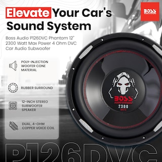 Foto 3 | Subwoofer Boss Audio Systems Phantom 12'' 2300w 4 Ohmios - Venta Internacional.