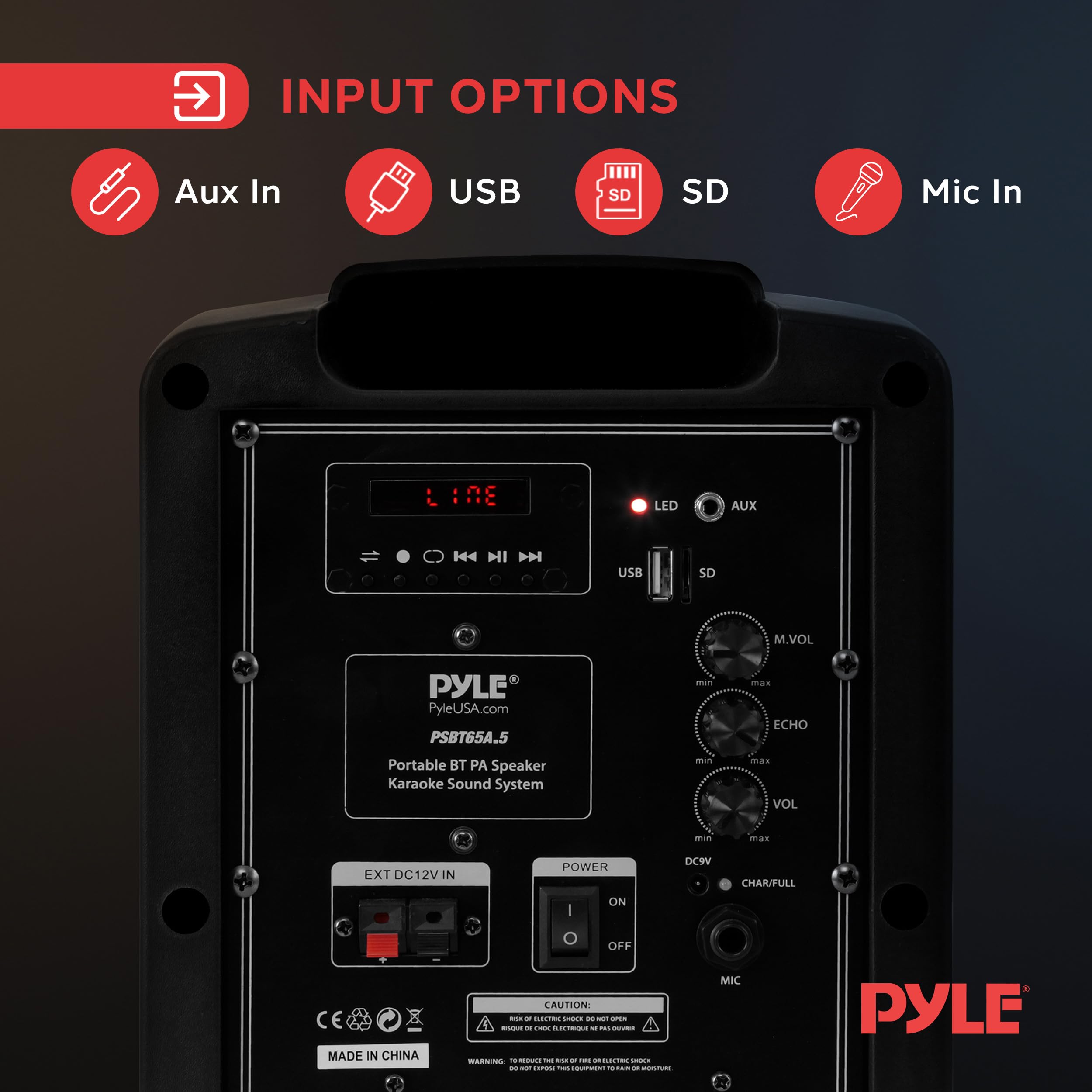 Foto 4 pulgar | Altavoz Pa Karaoke Pyle Psbt65a Bluetooth Con Micrófono Inalámbrico - Venta Internacional.