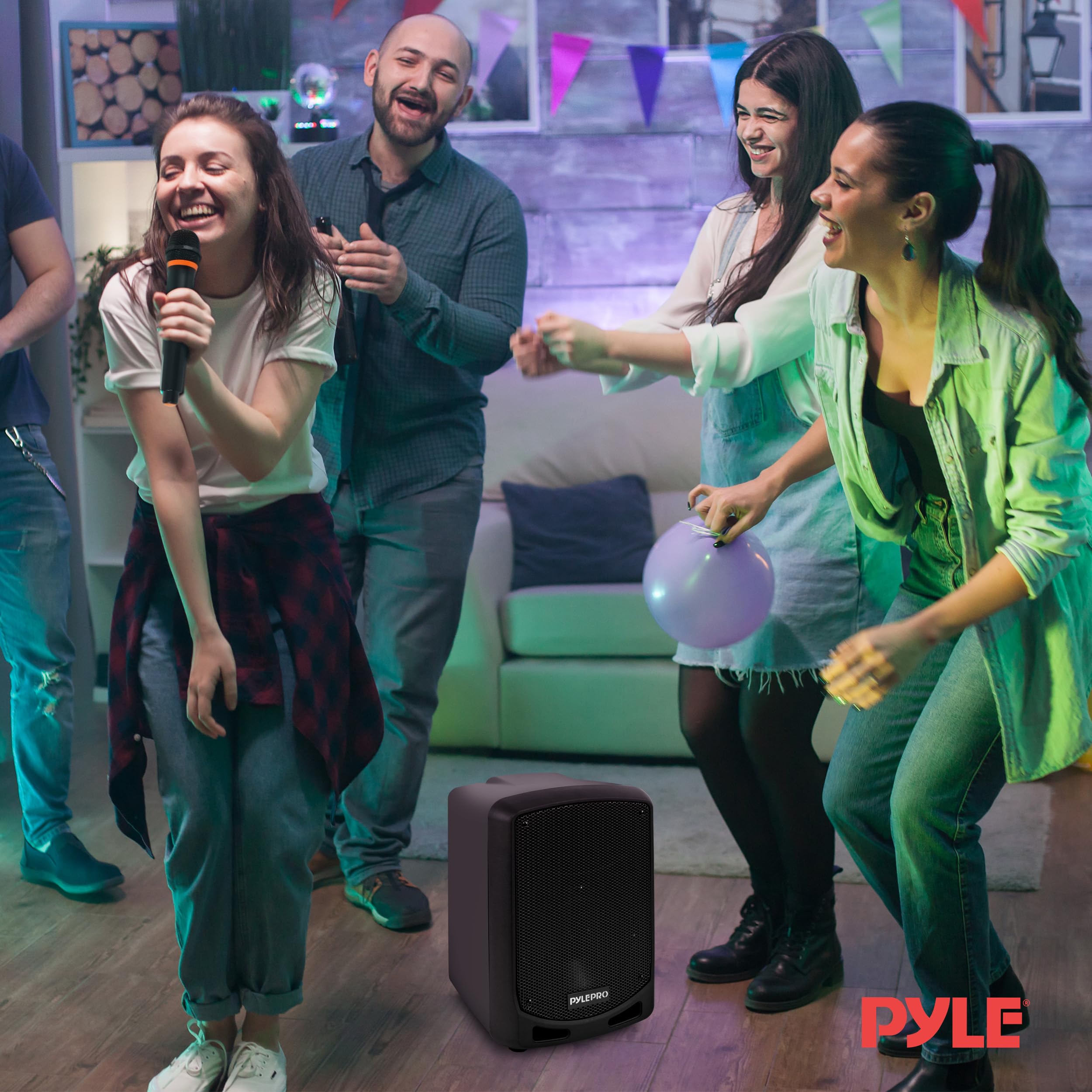 Foto 8 pulgar | Altavoz Pa Karaoke Pyle Psbt65a Bluetooth Con Micrófono Inalámbrico - Venta Internacional.
