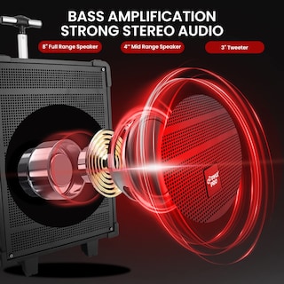 Foto 2 | Altavoz Bluetooth Pyle Pwma899a Portátil De 8 Pulgadas Y 350 W Con Micrófono - Venta Internacional.