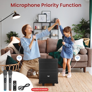 Foto 4 | Altavoz Bluetooth Pyle Pwma899a Portátil De 8 Pulgadas Y 350 W Con Micrófono - Venta Internacional.
