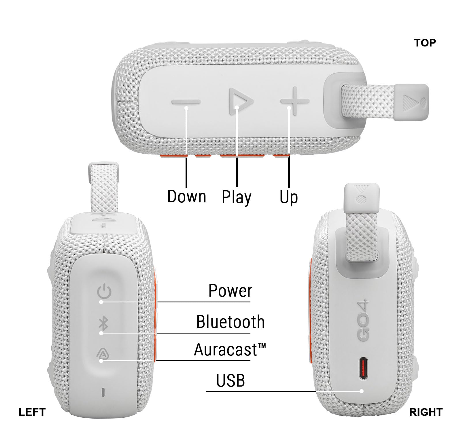 Foto 7 pulgar | Altavoz Bluetooth Jbl Go 4 Portátil Con Funda Protectora Blanca - Venta Internacional.