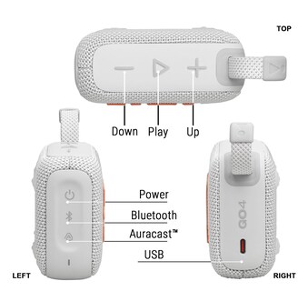 Foto 6 | Altavoz Bluetooth Jbl Go 4 Portátil Con Funda Protectora Blanca - Venta Internacional.
