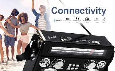 Foto 3 | Radio Portátil Supersonic Sc-1097bt De 3 Bandas Con Bluetooth - Venta Internacional.