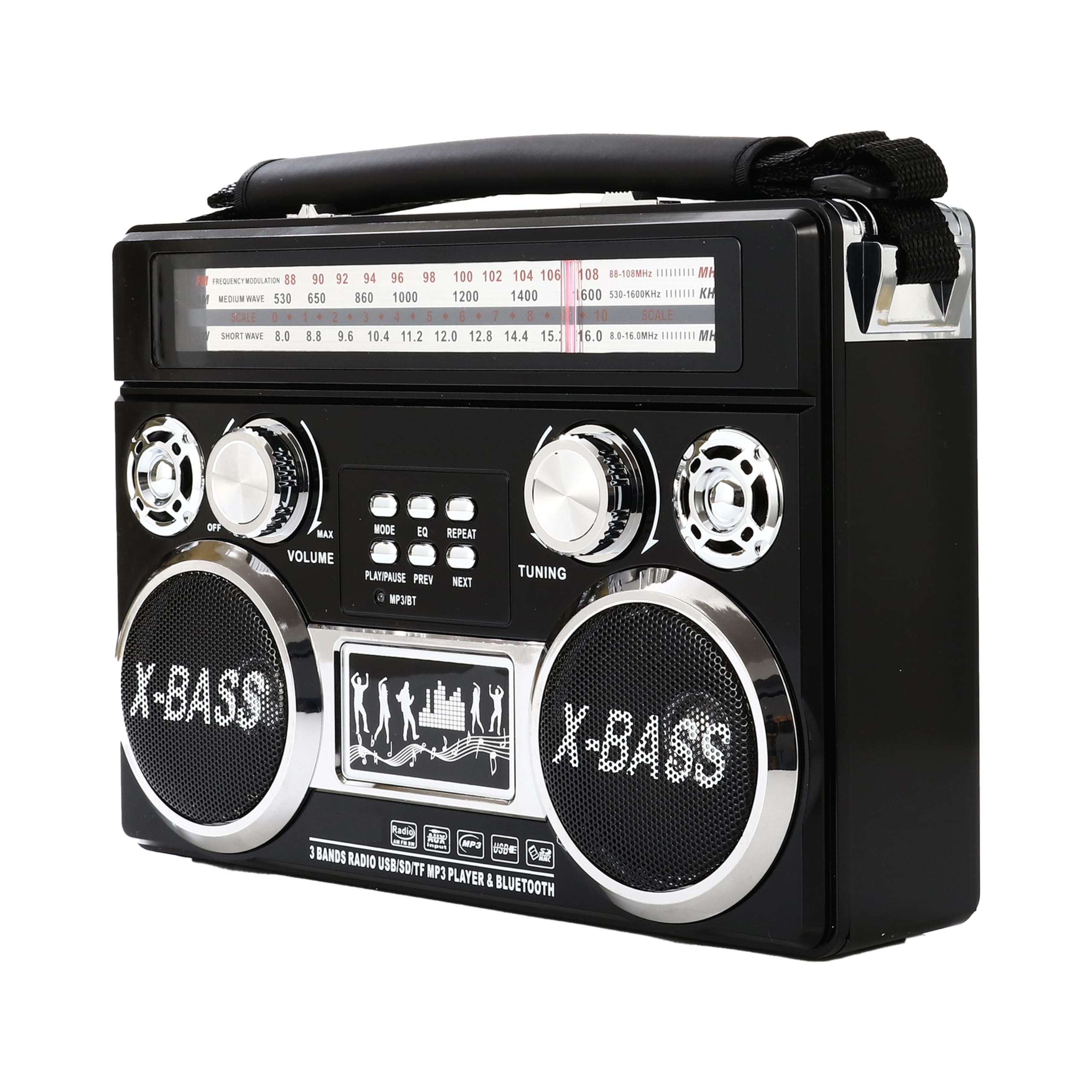 Foto 6 pulgar | Radio Portátil Supersonic Sc-1097bt De 3 Bandas Con Bluetooth - Venta Internacional.