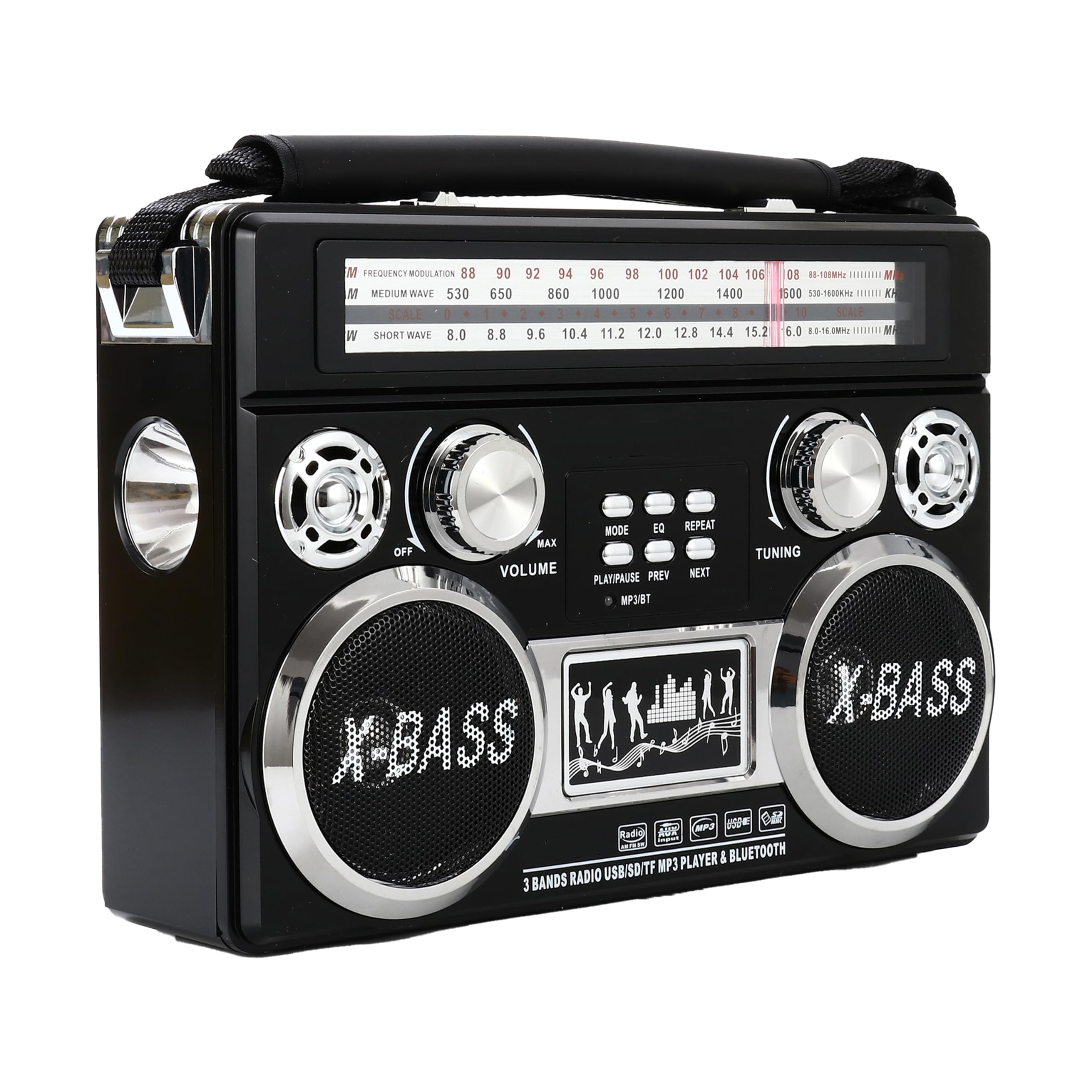 Foto 7 pulgar | Radio Portátil Supersonic Sc-1097bt De 3 Bandas Con Bluetooth - Venta Internacional.