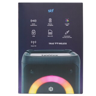 Foto 7 | Bocina Inalámbrica Portátil Stf Encode Block 6.5'' Con Aro Led Rgb