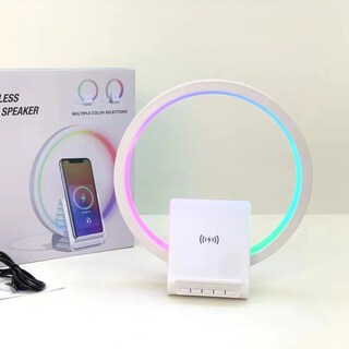 Foto 2 | Bocina Bluetooth con Luz Led y con Base de Carga Inalambrica