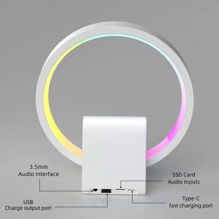 Foto 5 | Bocina Bluetooth con Luz Led y con Base de Carga Inalambrica