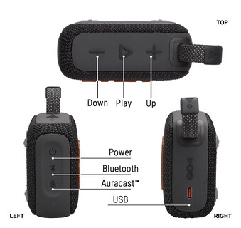 Foto 5 | Altavoz Bluetooth Jbl Go 4 Portátil Con Funda Protectora Negra - Venta Internacional.