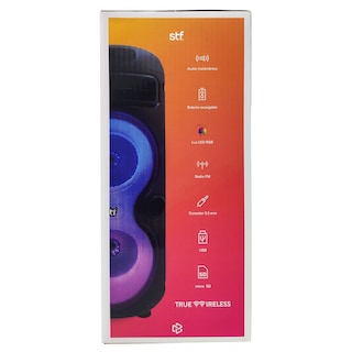 Foto 7 | Bocina Inalámbrica Stf Hoss Tower 4''x2 Con Luz Led Rgb