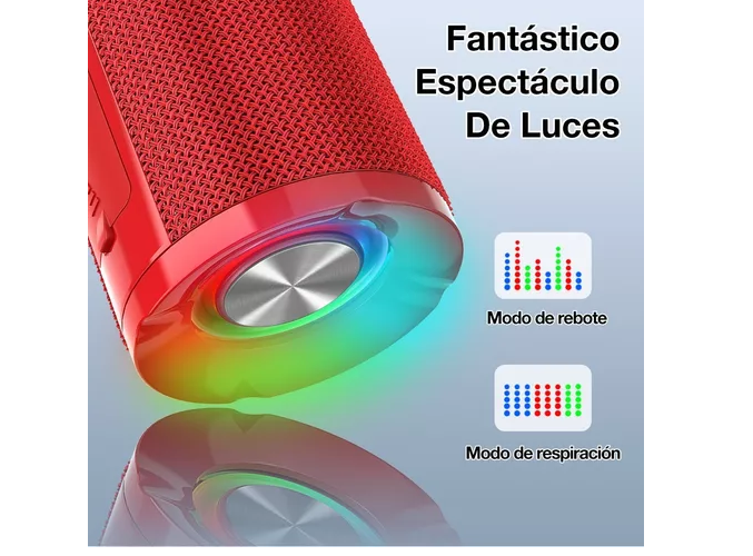 Foto 4 pulgar | Xtellar Bocina Bluetooth 5.1, Portátil, Inalámbrica, Sonido Estéreo Hd, 2400mah, Con Manos Libres, Rojo Estilizado