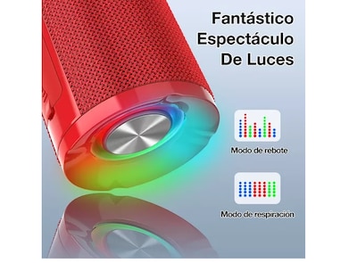 Foto 3 | Xtellar Bocina Bluetooth 5.1, Portátil, Inalámbrica, Sonido Estéreo Hd, 2400mah, Con Manos Libres, Rojo Estilizado
