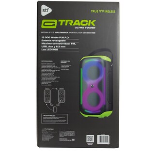 Foto 8 | Bocina Inalámbrica Portátil Stf G Track Ultra Tower 5''x2 Con Luz Led Rgb Amarillo
