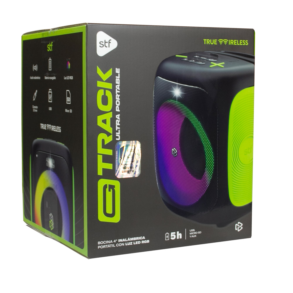 Foto 8 pulgar | Bocina Inalámbrica Portátil Stf  G Track Ultra Portable: 4'' Con Luz Led Rgb