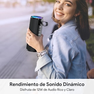 Foto 2 | Bocina Bluetooth Portátil, 5.1 Altavoz Inalámbrico +aux/micro Sd/tf/usb Lab.g Negro