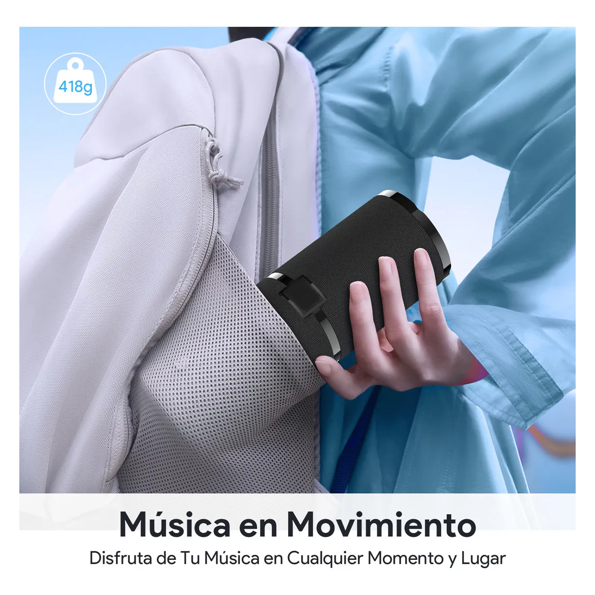Foto 4 pulgar | Bocina Bluetooth Portátil, 5.1 Altavoz Inalámbrico +aux/micro Sd/tf/usb Lab.g Negro