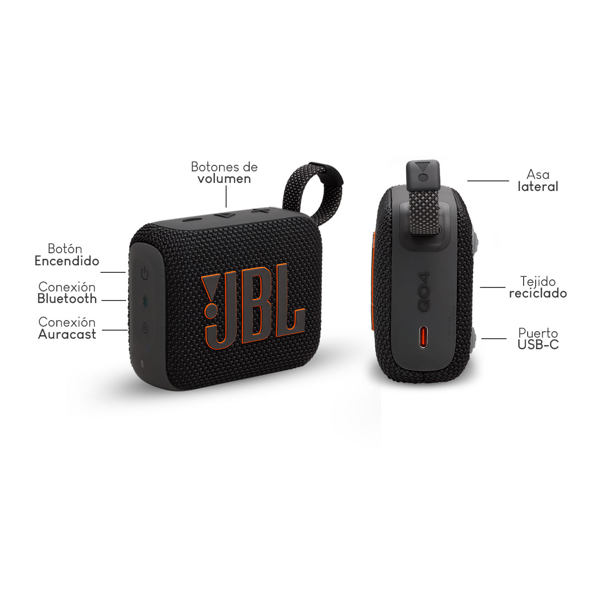 Foto 4 pulgar | Bocinas Portátiles Jbl Go 4 con Bluetooth 2 Piezas