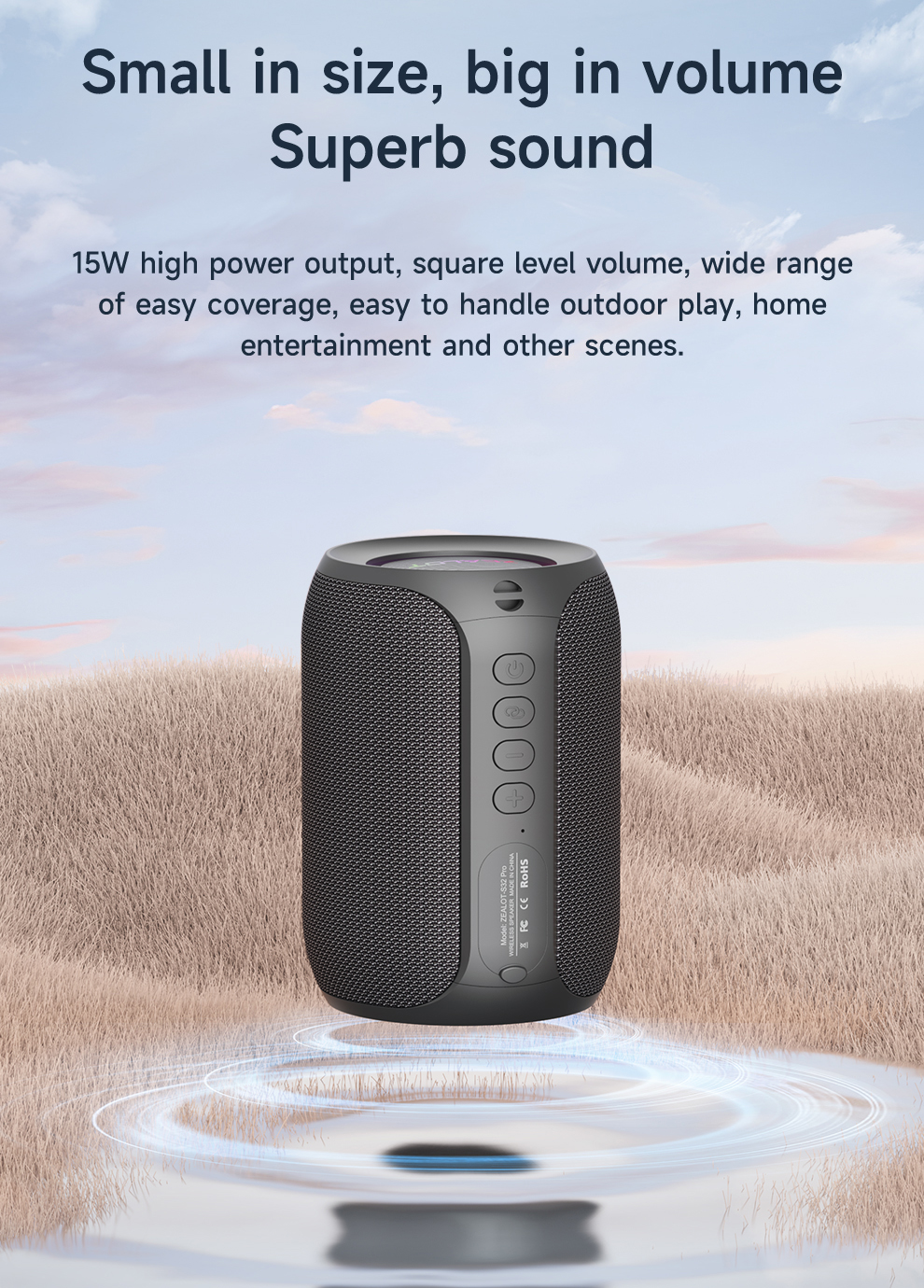 Foto 7 pulgar | Altavoz Bluetooth Zealot S32 Pro Impermeable 40w - Venta Internacional