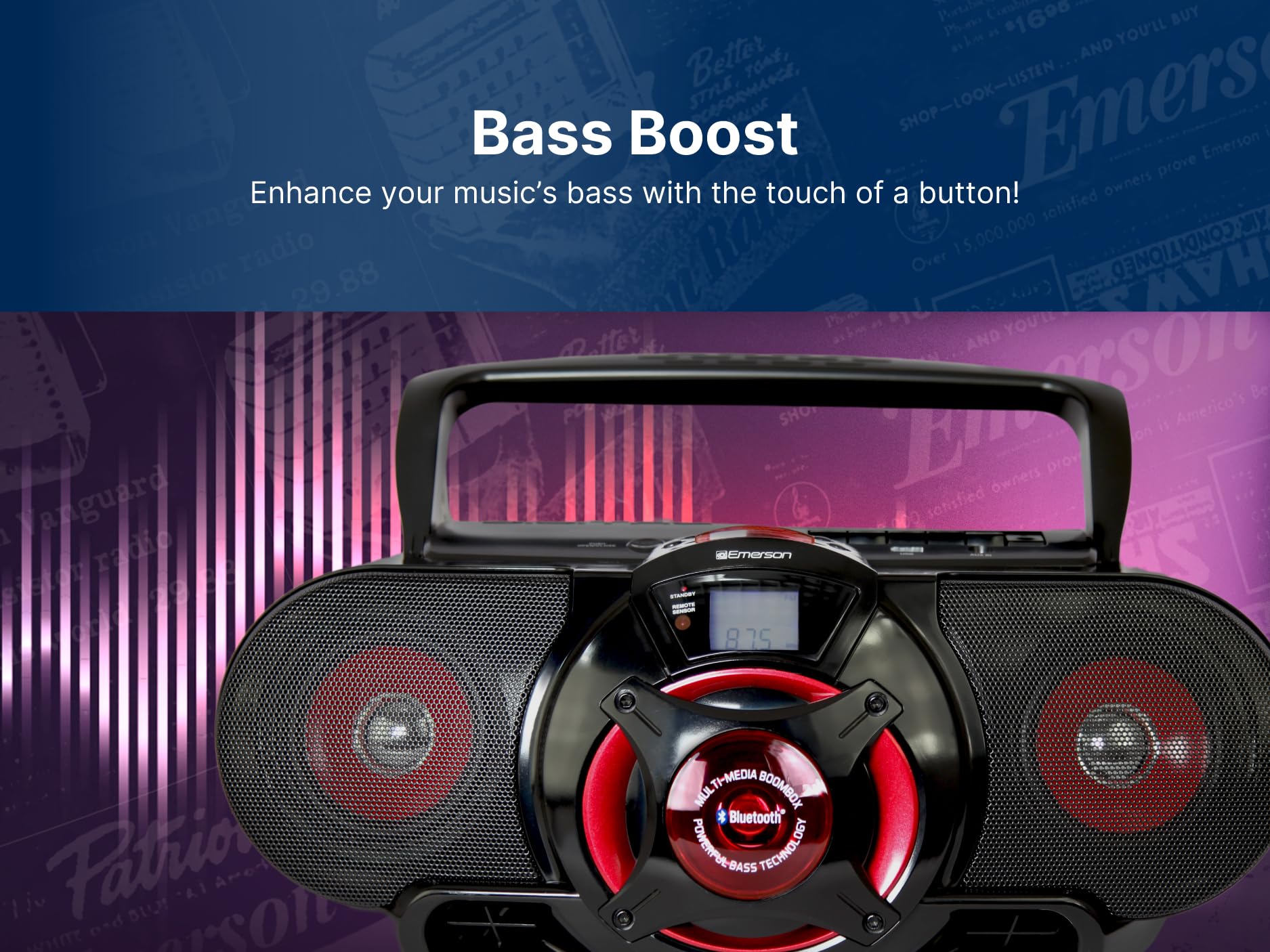 Foto 4 pulgar | Boombox Emerson Epb-3002 Bluetooth Portátil Con Subwoofer - Venta Internacional.