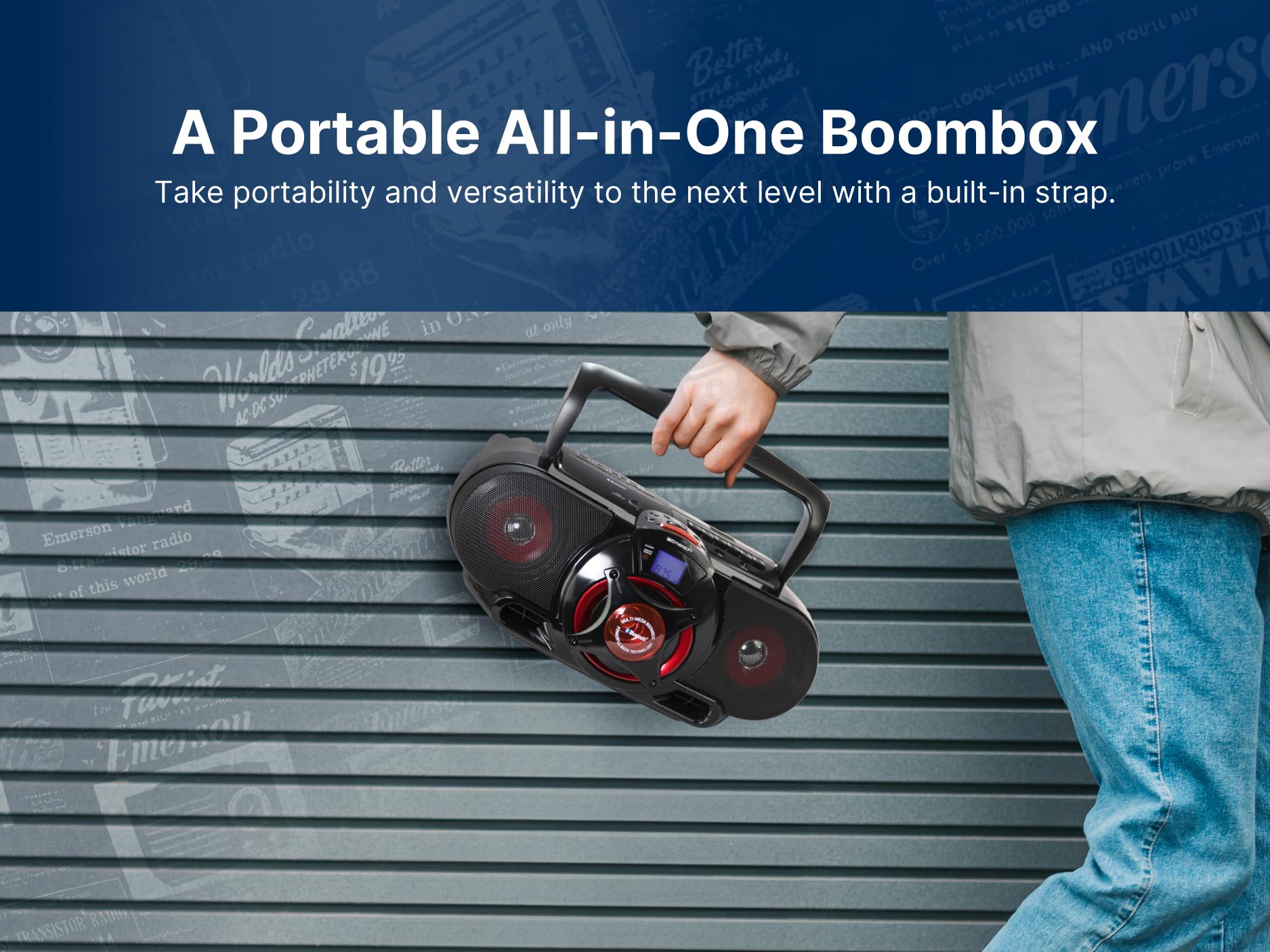 Foto 5 pulgar | Boombox Emerson Epb-3002 Bluetooth Portátil Con Subwoofer - Venta Internacional.