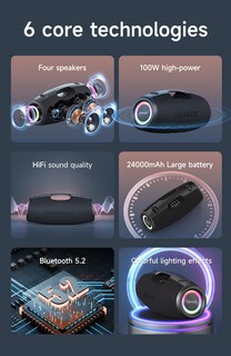 Foto 6 | Bocina Portátil Zealot 100 W-Venta Internacional