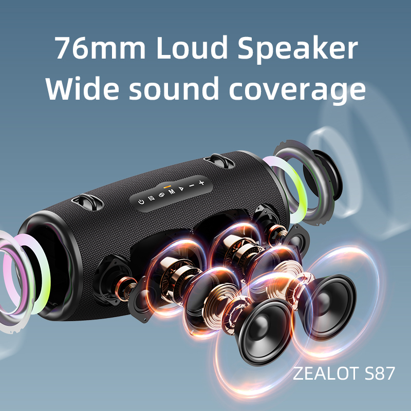 Foto 5 pulgar | Altavoz Bluetooth Zealot S87 80 W Resistente Al Agua Con 20000 Mah - Venta Internacional.