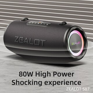 Foto 5 | Altavoz Bluetooth Zealot S87 80 W Resistente Al Agua Con 20000 Mah - Venta Internacional.